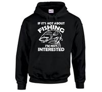 Bang Tidy Clothing Fishing Gifts Hoodie for Men - Mens Funny Carp Fishermen Hoodies Jumpers - If It's Not - Black - M