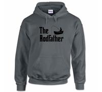 Bang Tidy Clothing Fishing Gifts Hoodie for Men - Mens Funny Carp Fishermen Hoodies Jumpers - Rodfather DGREY-M