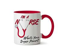 Bang Tidy Clothing Gifts for Nurse - Funny Coffee Tea Mugs - Gift Ideas for Nurses (Red Mug) - Ceramic 11 oz