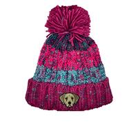 Bang Tidy Clothing Labrador Retriever Pom Pom Beanie Hat - Dog Lovers Gifts for Women Men - Knitted Winter Hats - Embroidered - Acrylic - Berries