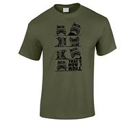 Bang Tidy Clothing Men's That's How I Roll 4X4 Four Wheel Drive 4WD Off Road T Shirt (XX-Large, MGreen)
