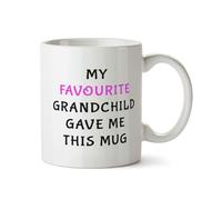 Bang Tidy Clothing My Favourite Grandchild Gave Me This Mug, Funny Birthday Gifts for Nan Granny Grandad, Joke Coffee Mug Mothers Fathers Day Present - White