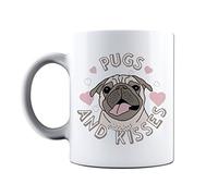 Bang Tidy Clothing Novelty Printed Mugs Pugs & Kisses Coffee Mug Cup Gift