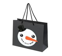 Bang Tidy Clothing Personalised Bags - Xmas Gift Bag with Rope Handles - Recyclable Paper Eco Friendly Presents Bag - Delivery - BLACK - L