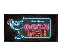 Bang Tidy Clothing Personalised Bar Runner Mat | Neon Light Effect Rubber Runners Mats | Accessories for Home Pub Bars Man Cave Garden Cocktail Tiki - 45cm x 25cm - BAR-RUN-099-1 - ADD NAME/TEXT