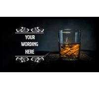 Bang Tidy Clothing Personalised Bar Runners Whisky Glass Home or Pub Bar Mats Mens Gift Idea