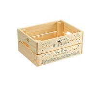 Bang Tidy Clothing Personalised Christmas Eve Santa Sleigh Wooden Box Crate For Kids, Large Xmas Storage Box For Hamper Gift Customised With Name XMAS-EVE-BOX-007