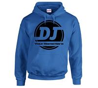 Bang Tidy Clothing Personalised DJ Logo Hoodies - ADD Your Name - Men's Women's Unisex MC Music Hoodie Hooded Sweatshirt Top Royal-S