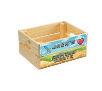 Bang Tidy Clothing Personalised Gamer Crate Gift For Son Nephew Brother - Pixel Art Game Storage Box