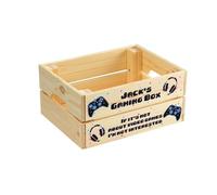 Bang Tidy Clothing Personalised Gamer Storage Box Crate Gift For Him - Man Cave Decor, Gaming Accessories