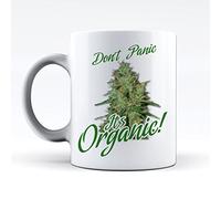 Bang Tidy Clothing Printed Mugs Don't Panic It's Organic Stoner Marijuana Coffee Mug Cup Gift - Ceramic - 11oz