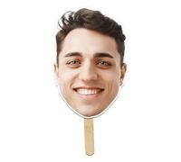 Bang Tidy Clothing Ready to wear Personalized Photo Face Masks, Cutout Head Elastic or stick, Custom personalized Funny Adult Party Games For Men Women Birthday Hen Party Stag Do - Pack of 10