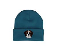 Bang Tidy Clothing Saint Bernard Beanie Hat - Dog Lovers Gifts for Women - Winter Hats for Women - Knitted Wooly Ladies Hats - Dog Walking Accessories - Embroidered Gifts for Dog Lovers Teal
