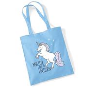Bang Tidy Clothing Tote Bags For Women Magical Like a Unicorn Printed Cotton Shopper Bag Gifts SKYBLUE
