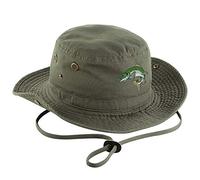 Bang Tidy Clothing Trout Fishing Hats for Men Outback Hat Embroidered UPF 50+ Sun Protection Olive