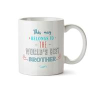 Bang Tidy Clothing World's Best Brother Coffee Mug, Stepbrothers Gifting Ideas, Sentimental Birthday Present for Brothers Him Men, Bro Novelty Mugs, Gifts from Siblings - White