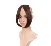 Bang Wig Bangs Clip In Middle Part Bangs Hairpieces Synthetic Clip In Hair Extension Top Hair Piece For Women Fake Hair Bangs Hair Clip(Medium brown)