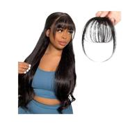 Bang Wig Clip In Bangs Human Hair Extensions Air Bangs Wispy Bangs for Women Girls 1 Pcs Forehead Replacement Bangs for Daily Wear Bangs Hair Clip