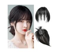 Bang Wig Natural-Looking Synthetic 3D Air Bangs Hair Clip-In Extension - Invisible Hairpiece for Effortless Style and Volume Bangs Hair Clip(Natural Black)