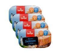 Banga Atlantic Salmon In Brine 120G Preserves Flavour And Texture Ready To Use Product Of Lithuania Pack Of 4