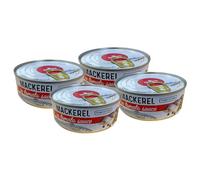 Banga Canned Food | Banga Canned Atlantic Mackerel in Tomato Sauce 240g | Easy Open Pull Ring | Ready Meals | Latvian Origin Delicious food (Canned Atlantic Mackerel in Tomato Sauce 240g, 4 Pack)