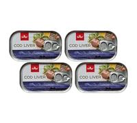 Banga Canned Food | Fish Cod Liver | Easy Open Pull Ring | Ready Meals | Latvian Origin Delicious food (Cod Liver 121g, 4 Pack)
