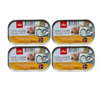 Banga Cod Liver with Bay Leaf and Pepper 115g - Canned Food | Easy Open Pull Ring | Ready Meals | Latvian Origin Delicious food (Cod Liver with Bay Leaf and Pepper 115g, 4 Pack)