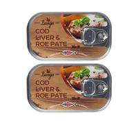 Banga Fish Liver and Roe Pate 100g - Canned Food | Easy Open Pull Ring | Ready Meals | Latvian Origin Delicious food (Liver and Roe Pate 100g, 2 Pack)