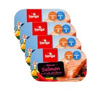 Banga Salmon In Oil With Chilli 120G Traditional, Free Of Artificial Preservatives, Preserves Flavour And Texture, Product Of Lithuanian Pack Of 4