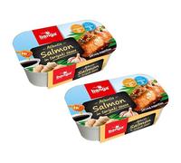 Banga Salmon in Teriyaki Sauce 120g - Canned Food | Easy Open Pull Ring | Ready Meals | Latvian Origin Delicious food (Salmon in Teriyaki Sauce 120g, 2 Pack)