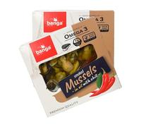 Banga Smoked Mussels in Oil with Chilli 120G Delicious and Ready to Eat Sea Food No Atificial Preservatives Product of Latvia Pack of 2