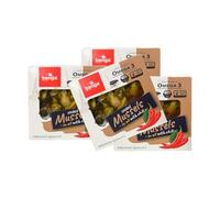 Banga Smoked Mussels in Oil with Chilli 120G Delicious and Ready to Eat Sea Food No Atificial Preservatives Product of Latvia Pack of 4