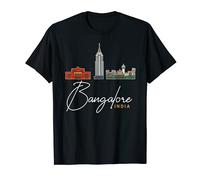 Bangalore India City Skyline Map Travel T-Shirt