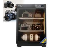 BANGBANGJI Automatic Numerical Camera Dry Cabinet, Adjustable Shelves, Temperature Humidity LED Screen, with Lock & LED Lights, for DSLR SLR Camera Lens & Electronic Equipment Storage 50L