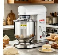 BANGBANGJI Multi-Function Commercial Food Mixer, Kitchen Pizza Bakery Multifunction Blender, 3 Speeds Adjustable, with Stainless Steel Bowl, Dough Hook Kneader & Cake Beater for Bread Cake 10L