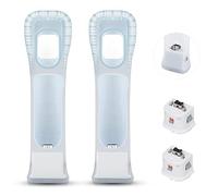 bangbird Motion Plus Adapter Sensor W/Silicon Case for Nintendo Wii Remote Controller, MotionPlus Adaptor Accelerator - 2 Pcs White