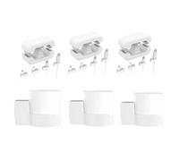 Bangcheer Wall Mount for Deco X10 X15 X20 X50 X55 X60 WiFi 6 Router Bracket with Silicone Cable Organizer Sturdy Space Saving Mesh System Holder,White,3Pack