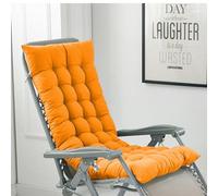 BangDon Plain Color Sun Lounger Chair Cushions Garden Soft Comfortable Sunbed Cushion Pad with Tie Rope for Garden Outdoor/Indoor/Sofa/Tatami/Rocking Chair (Orange,110 * 45)