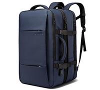 BANGE 35-45L Travel Backpack,hand luggage carry on backpack，Water Resistant Durable Fit for17.3inch laptop for men and women (BLUE, M)