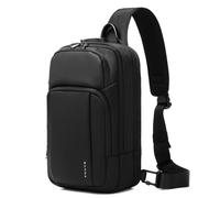 BANGE Crossbody Backpack with Separated 11inch Pad Compartment for Men and Women, Black, lock