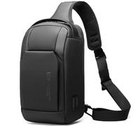 BANGE Man Sling Bag,Mens Sling Bags Crossbody, Black, M