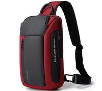 BANGE Sling Bag, Waterproof Men's Chest Bag Shoulder bags Crossbody Sling Backpack for Men Sling Backpacks 7566 red