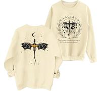 BANGELY Book Sweatshirt Womens Funny Reading Shirt Book Lovers T-Shirts Casual Bookish 2 Sided Graphic Pullover Tops, Apricot, XXL