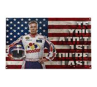 Banger - Ricky Bobby Talladega Nights "If You Ain't 1st First You're Last" Motivational Office Gym Dorm Wall Decor Design on a 3X5 Feet Flag with 4 Grommets for Easy Hanging. Authentic BANGER FLAG