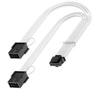 Bangfun 16Pin RTX 4070Ti GPU Power Adapter Cable, PCI-e 5.0 16Pin(12+4) to 2x8Pin Male to Female 12VHPWR Extension Cable Design for Geforce RTX 4070 Super 4070Ti 5070 5080-13 Inch White