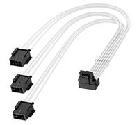 Bangfun 90 Degree 16Pin RTX 5070 ti GPU Power Adapter Cable, PCIE 5.0 16Pin to 3X8Pin Male to Female Right Angled 12VHPWR Adapter Extender Cord for GeForce RTX 3090Ti 4080 4070 Super 5080-13inch