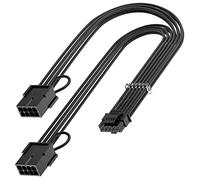 Bangfun PCIE 5.0 16Pin GPU Power 12VHPWR Extension Cable, 16Pin(12+4) Male to 2X8Pin Female GPU Adapter Extender Cord Designed for Geforce RTX 4070 4070Ti Super 5090 5080 5070Ti-13Inch Black
