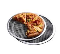 BANGHA Pizza Pan,Pizza Tray 1pc 8/9/10/11/12/13 Inches BBQ Grill Netting Toast Bread Baking Tray Multi-Functional Barbecue Plate Non-Stick Pizza Pans(12in)