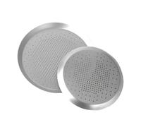 BANGHA Pizza Pan,Pizza Tray Multi-Size 2 Pieces Round Perforated Pizza Pan Baking Sheet Food Grade Crisper Heavy Duty Aluminum Tray for Oven(Square10inch 2pcs)