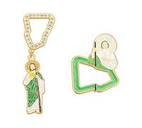 BANGHA Trucker Hat Chains,Hat Chains 3sets San Judas Tadeo Shaped Enamel Pins Backpack Clothes Brooches Creative Pendent Lapel Badge Jewelry Gift For Friends(MJ140)